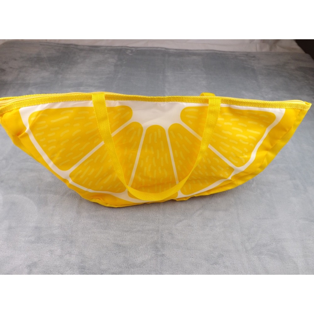Cooler Bag Soft-Sided NWT Lemon Slice Lunch Bag Handles Zipper Summer Party Fun - Picture 6 of 16